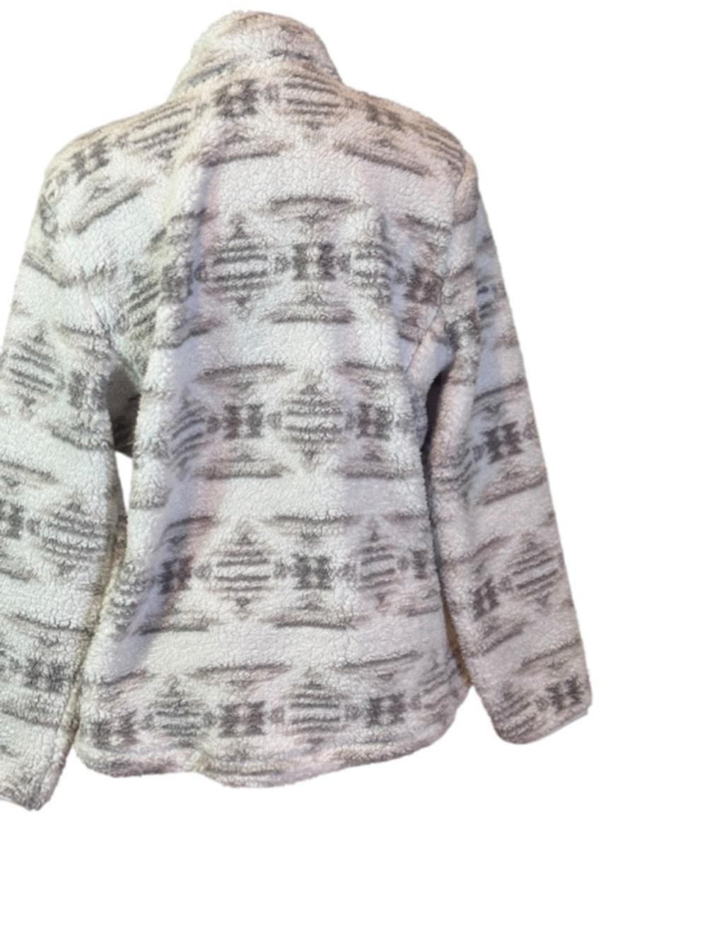 Women's Avalanche Fleece Jacket XL White Gray - Picture 2 of 3